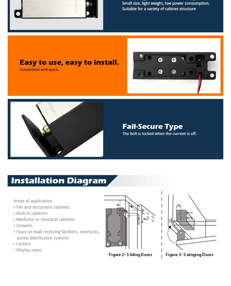 Intelligent Electronic Management Smart Adjustable Temperature RFID Card Reader Electric Fridge Refrigerator Bolt Locker