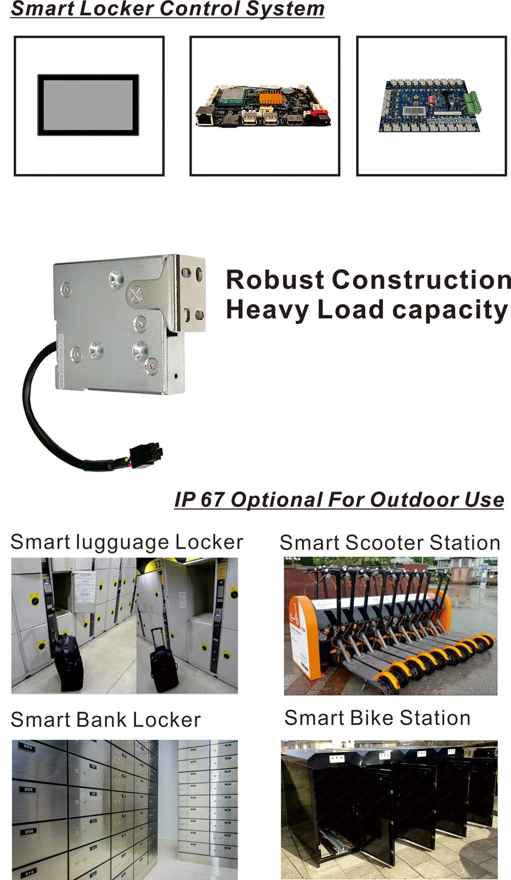 Outdoor Smart Locker Lock for Vending Machines and Electronic Kiosks