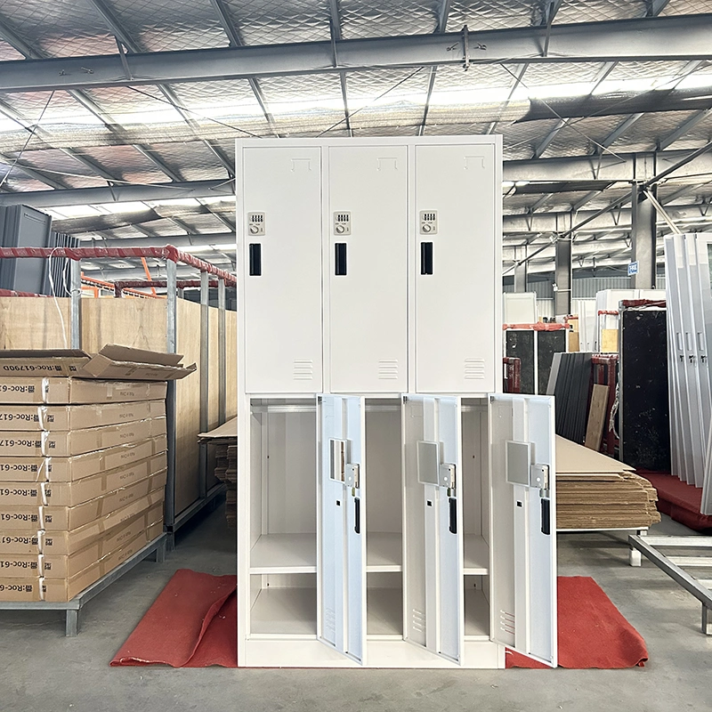 6 Door Storage Clothes Steel Staff Locker with Kd Structure Cabinet Furniture